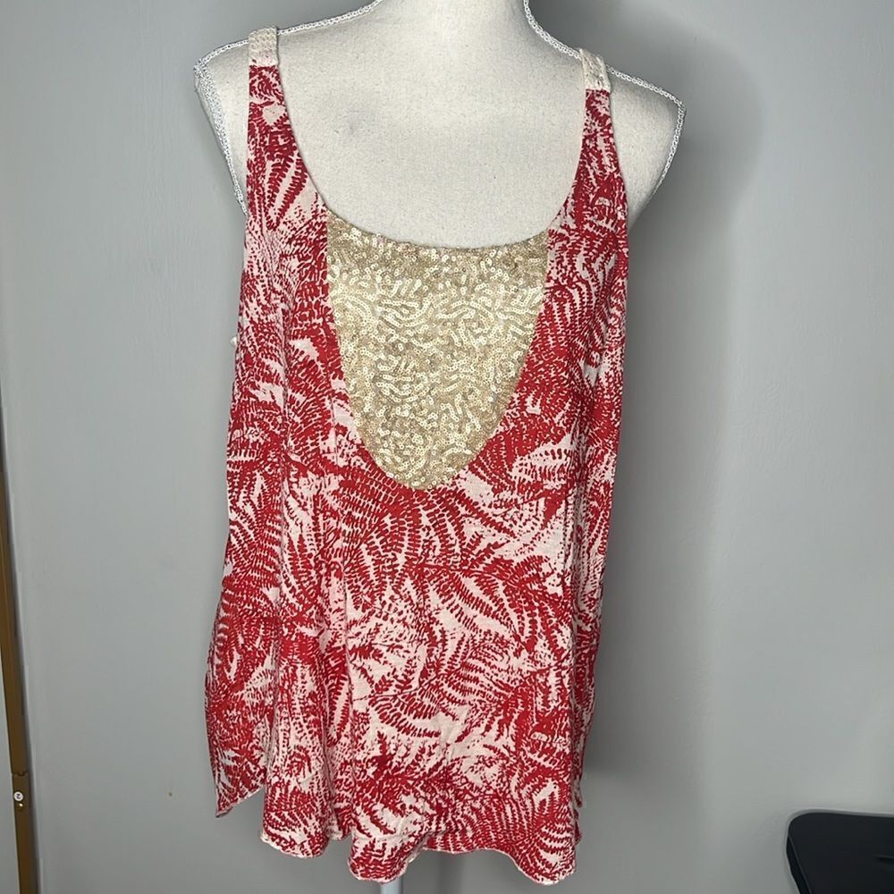 Women’s Tiny Large Red Tank Blouse Top